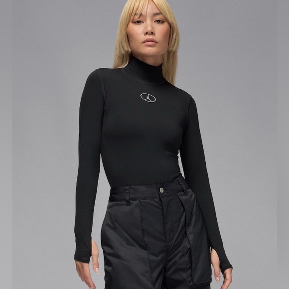 Jordan Tops - NWT [Jordan] Flight Mountainside Long-Sleeve High-Neck Bodysuit Black Womens S M